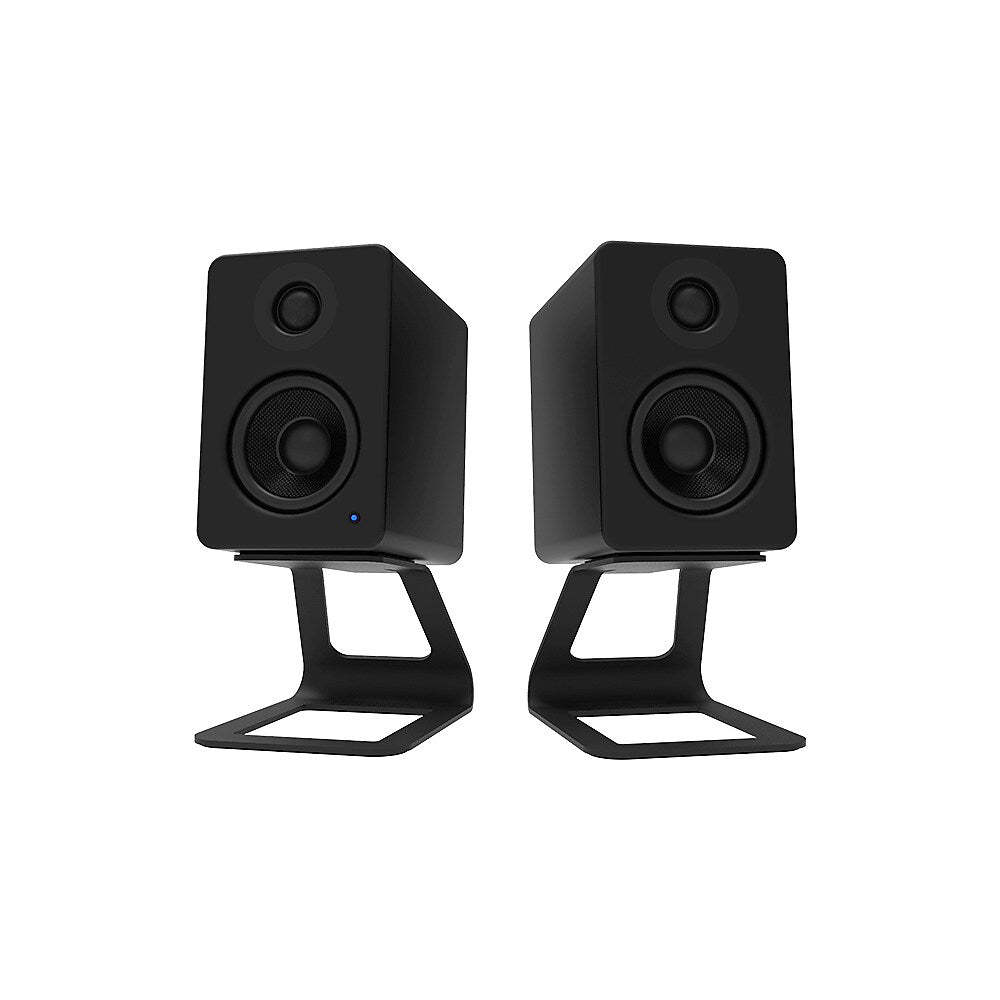 Par de soportes para altavoces de escritorio Kanto, color negro