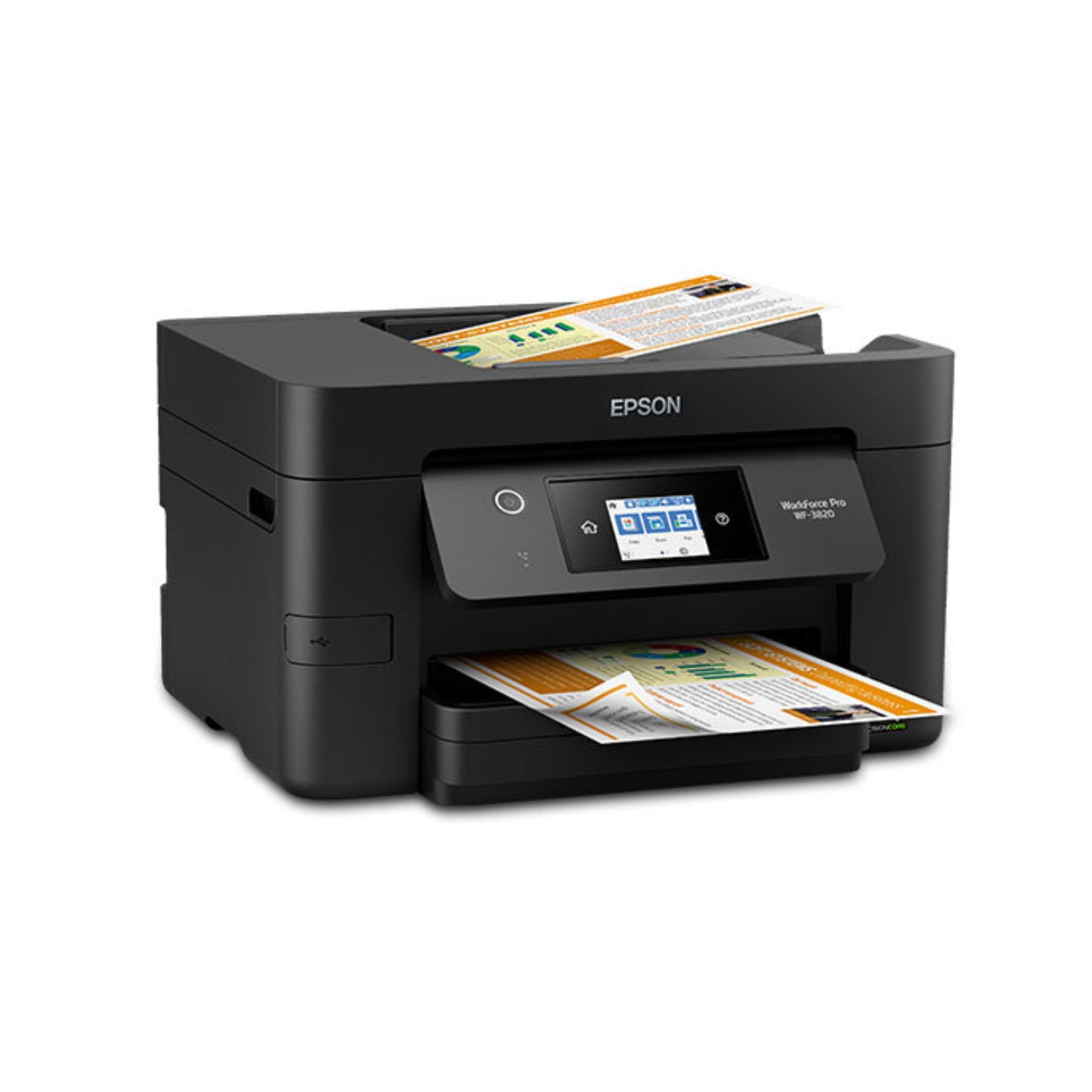 Impresora de inyección de tinta a color inalámbrica multifunción Epson WorkForce Pro WF-3820 (negra) 