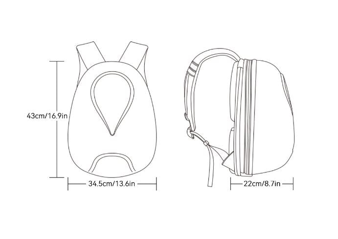 Mochila LED con forma de corazón LOY-SEA - Rosa