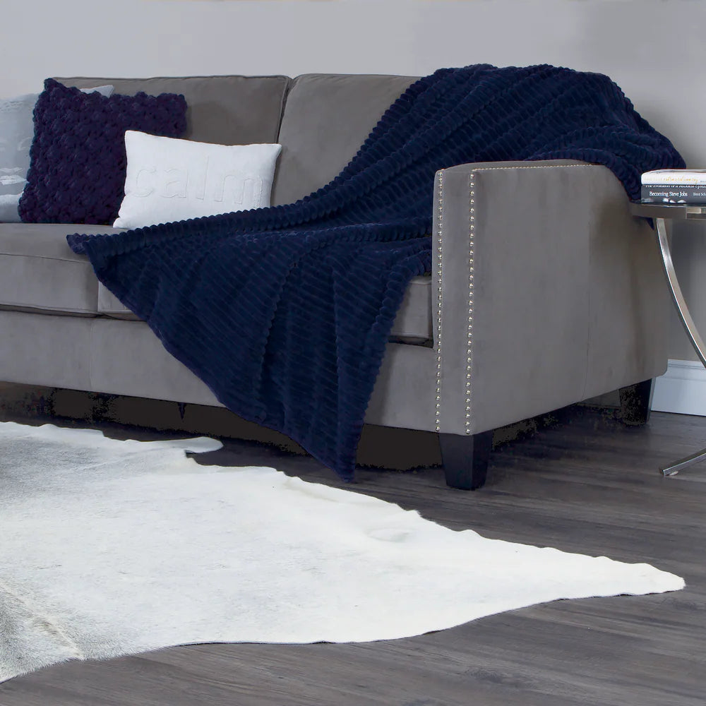 Sunbeam Plush Electric Heated Throw Blanket, Maritime Blue