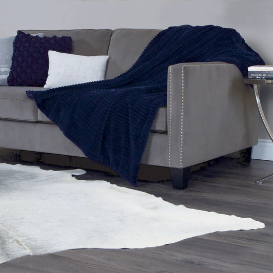 Sunbeam Plush Electric Heated Throw Blanket, Maritime Blue