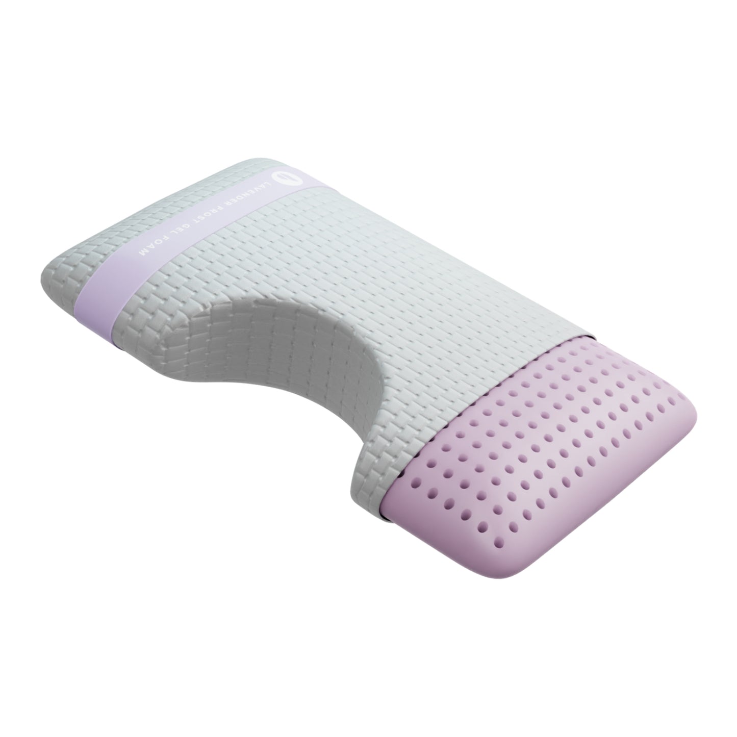 Almohada envolvente de perfil alto Blu Sleep Queen, lavanda escarchada