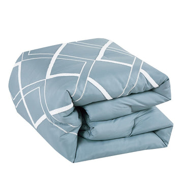 ESCA Meara Luxury Queen Size 7-Piece Comforter Set - Blue