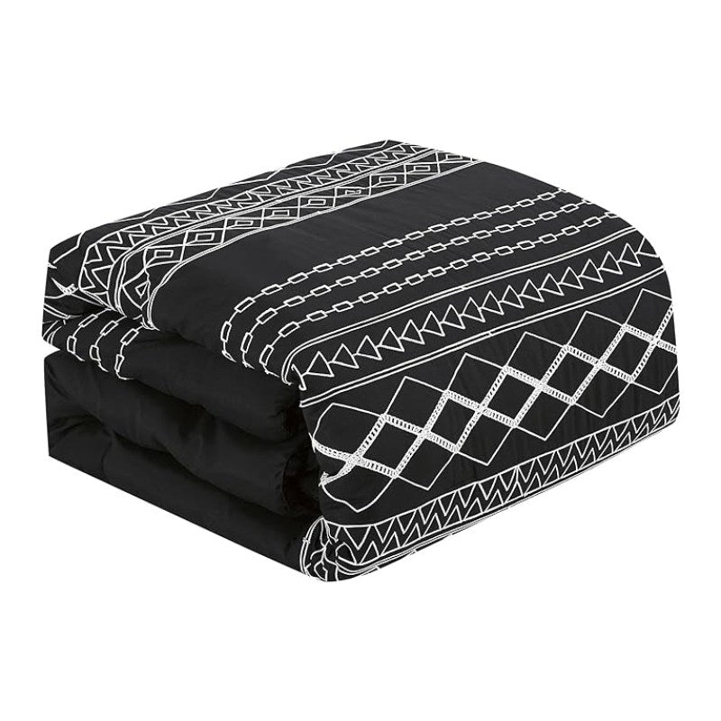 ESCA Yihana Queen Size Comforter Set (7-Piece) - Black/White