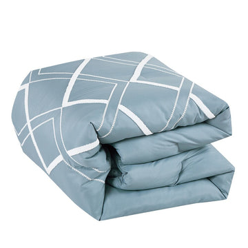 ESCA Meara Luxury King Size Comforter Set (7-Piece) - Blue