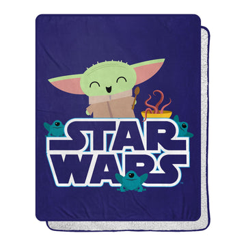 Manta Sherpa con tacto de seda de Star Wars The Mandalorian Snack is the Way