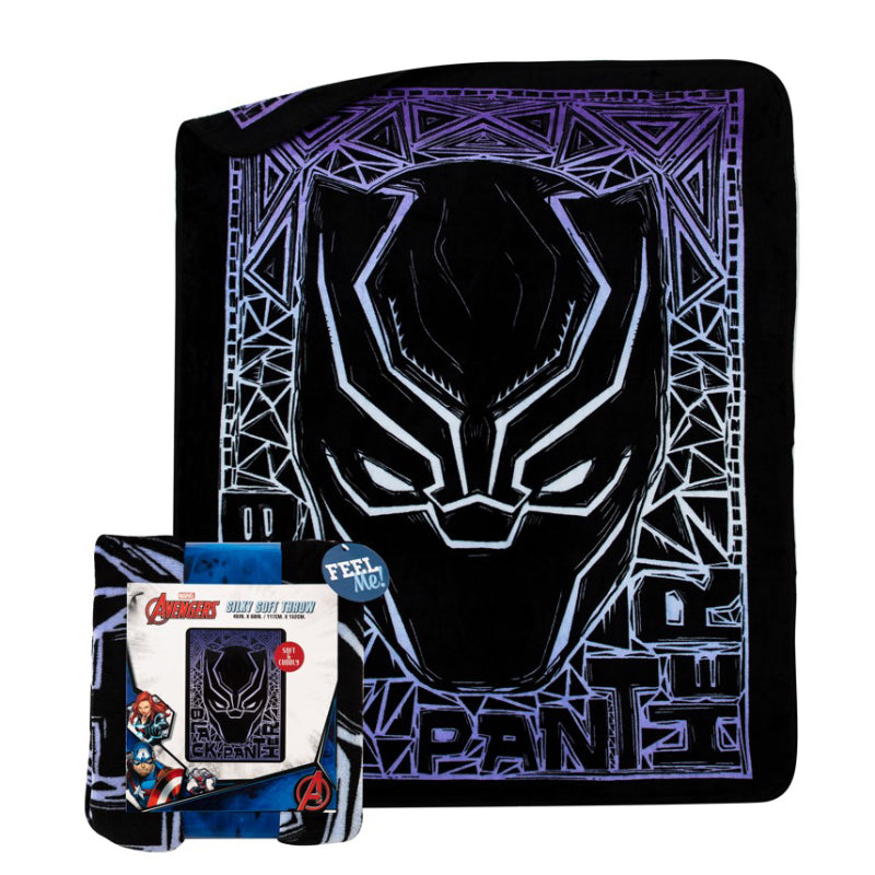 Marvel Black Panther Stare Silk Touch Throw