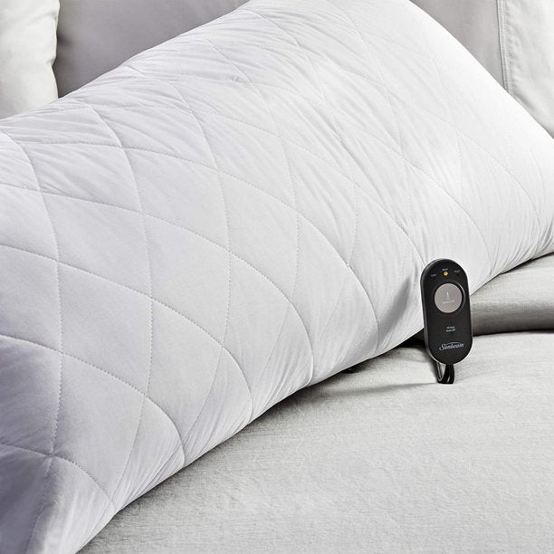 Sunbeam 2130276 54" Heated Body Pillow with Temperature Controller - White