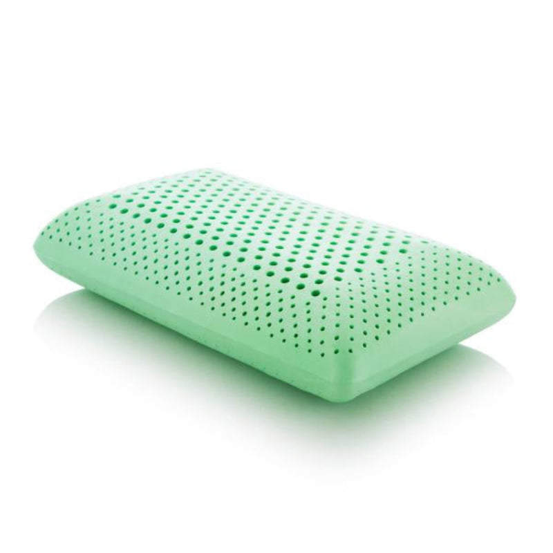 Almohada de espuma viscoelástica tamaño queen con infusión de aceite de menta Activedough de Malouf, color blanco