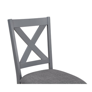 Silla de comedor La Jolla Shores X Back de 41" de Vilo (juego de 2) - Gris