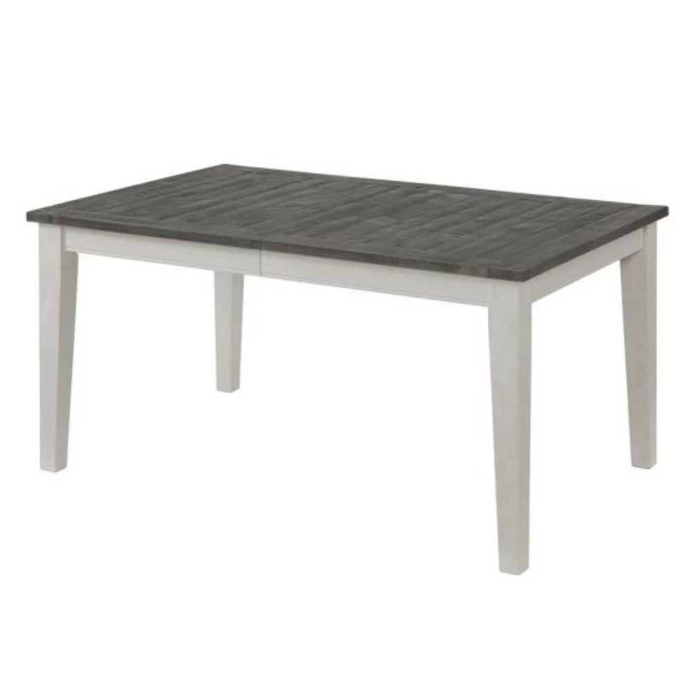Monterey 78" Rectangle Dining Table with 1 x 18" Extendable Leaf by Martin Svensson Home - White/Gray - Curacao