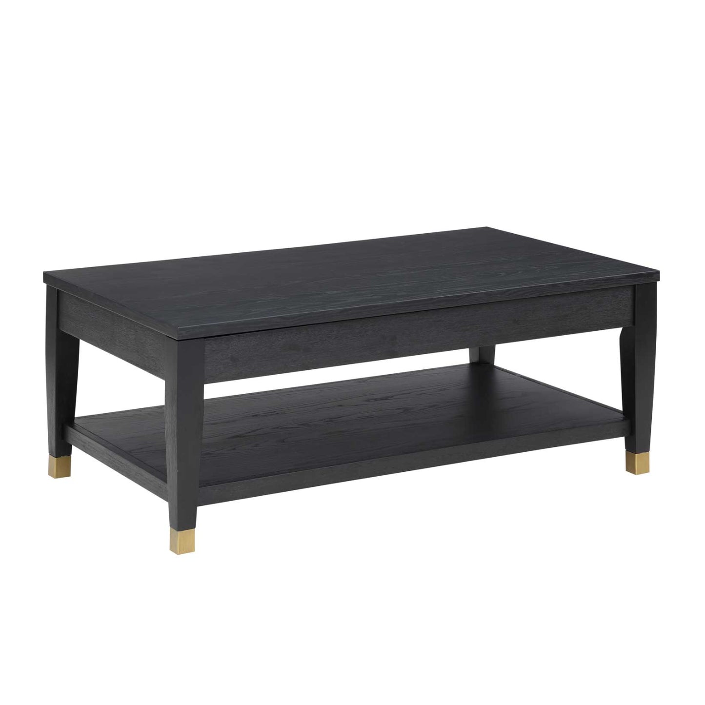 Yves 48" Coffee Table with Lift Top and Open Shelf by Steve Silver Company - Charcoal