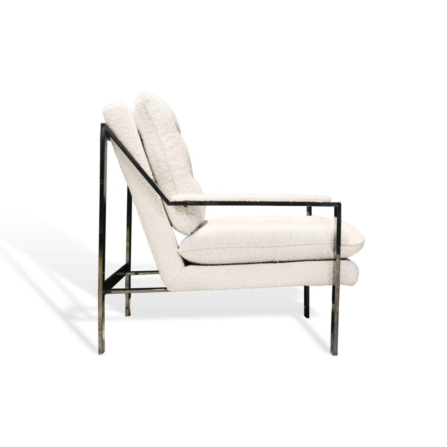Sillón Bayou Boucle de 32" de Primitive Collections - Cromo negro