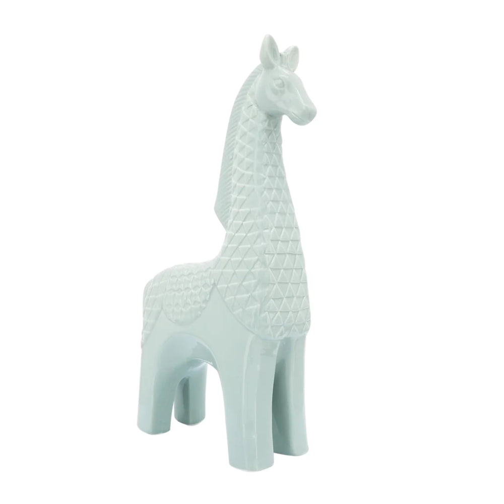 Sagebrook Home Porcelain 17" Llama Statue - Green