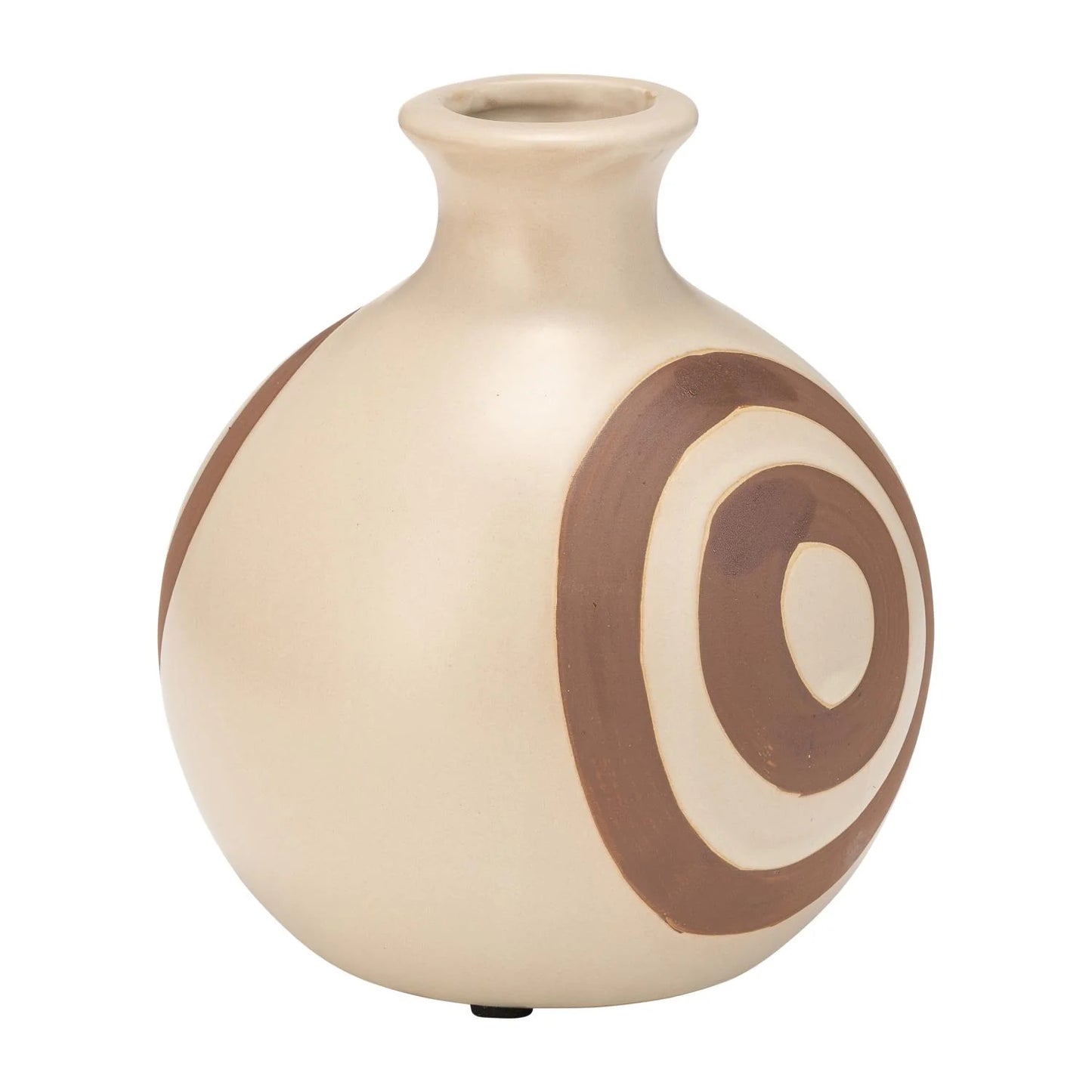 Sagebrook Home Contemporary 6" Ceramic Abstract Vase - Ivory/Beige