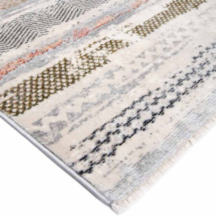 Tufan 5' 3" x 7' 7" Ardal-01 Power Loomed Rectangle Rug in Polyester and  Polypropylene - Multicolor