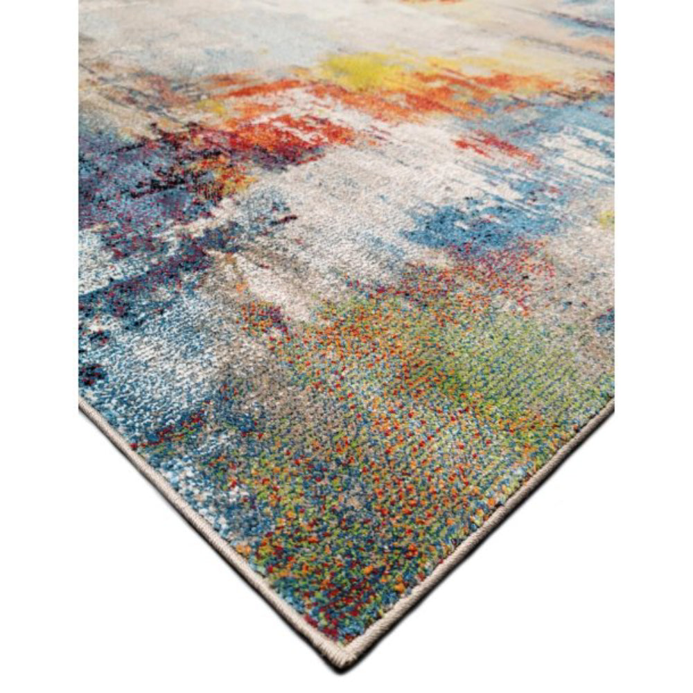 Tufan 5' x 8' Elton-01 Power Loomed Rectangle Rug in Polypropylene Pile and Polyester - Multicolor