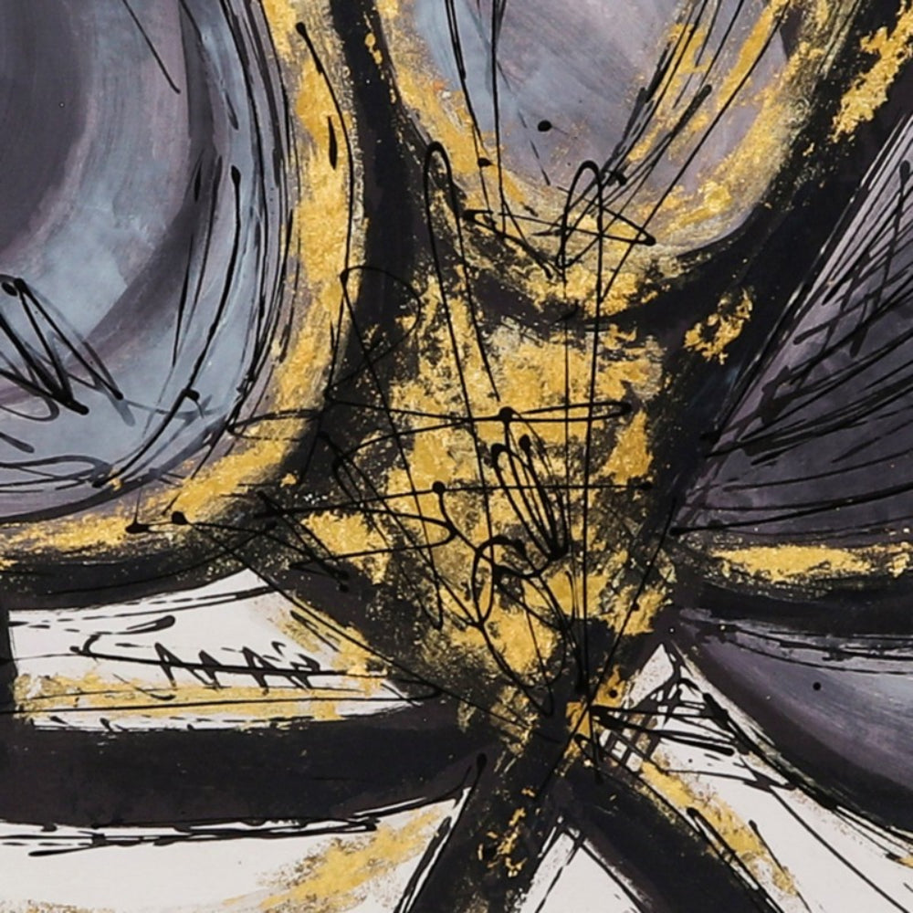 Sagebrook Home Contemporary 40" x 60" Hand Painted Abstract Canvas Art - Multicolor