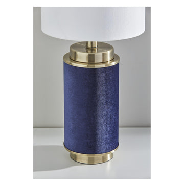 Lámpara de mesa Adesso Marsha de 22" - Latón antiguo/Azul