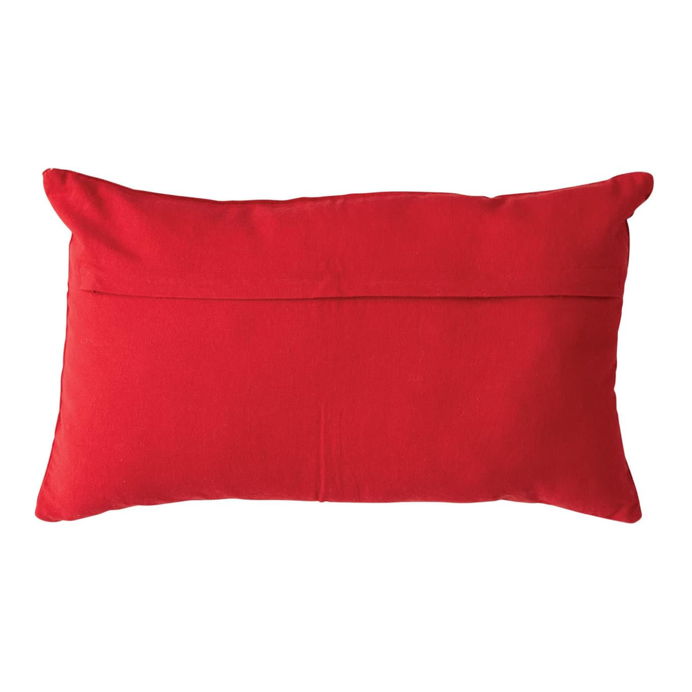 Almohada lumbar de terciopelo de algodón de Creative Co-Op con texto 