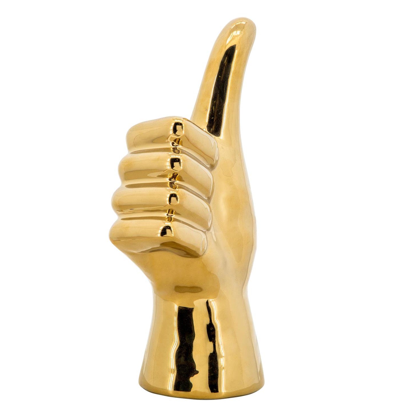 Sagebrook Home Ceramic 6" Thumbs Up Table Decor - Gold