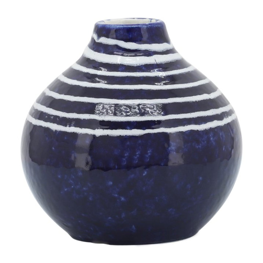 Sagebrook Home Contemporary 5" Ceramic Primeval Vase - Blue