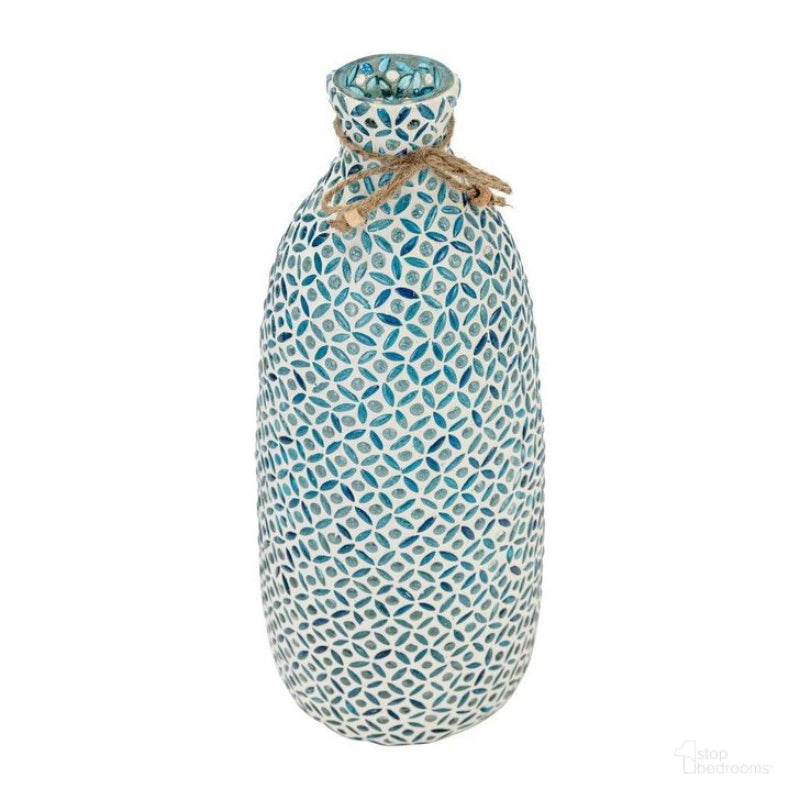 Sagebrook Home Contemporary 13" Glass Mosaic Vase - Blue