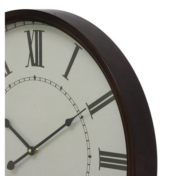 Reloj de pared tradicional redondo de 20" de metal de UMA Enterprises, color blanco