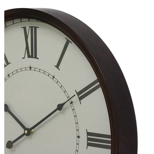 Reloj de pared tradicional redondo de 20" de metal de UMA Enterprises, color blanco
