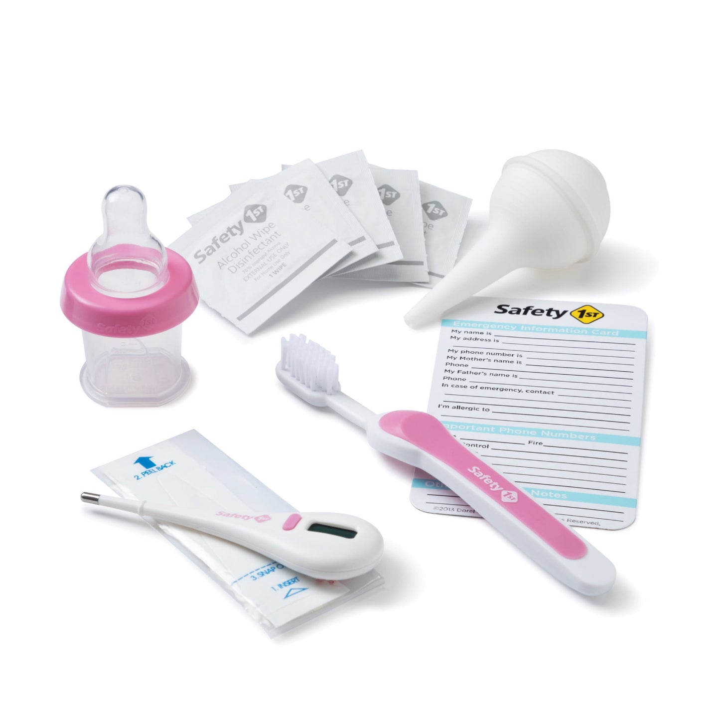 Kit de cuidado y atención sanitaria de lujo Safety 1st (24 piezas), color rosa