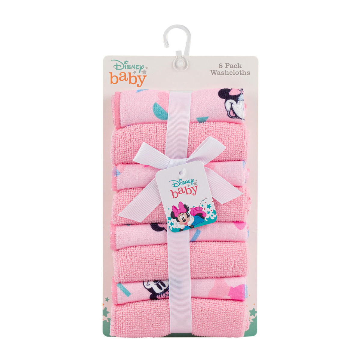 Disney Minnie Mouse Washcloth Set (Pack of 8) - Dark Pink