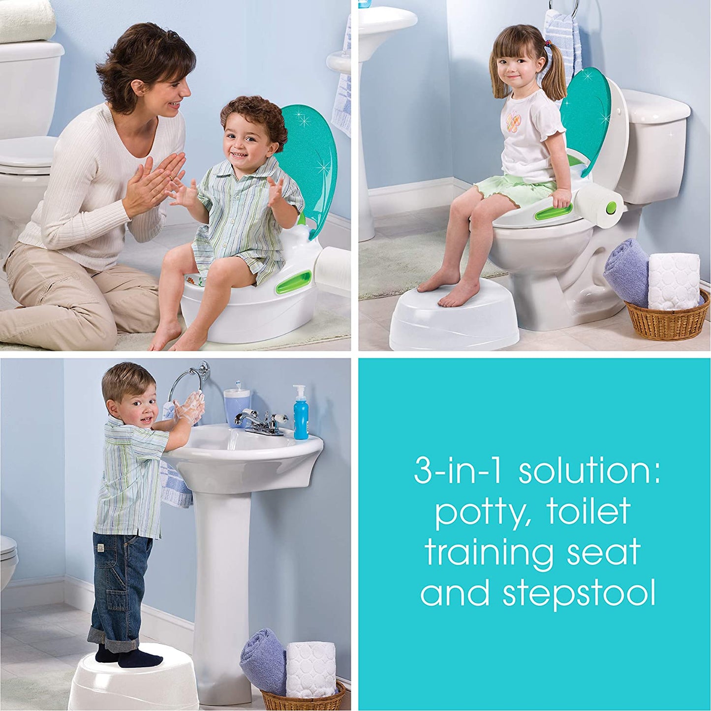 Summer Infant 3-in-1 Step by Step Potty Training Toilet - Teal