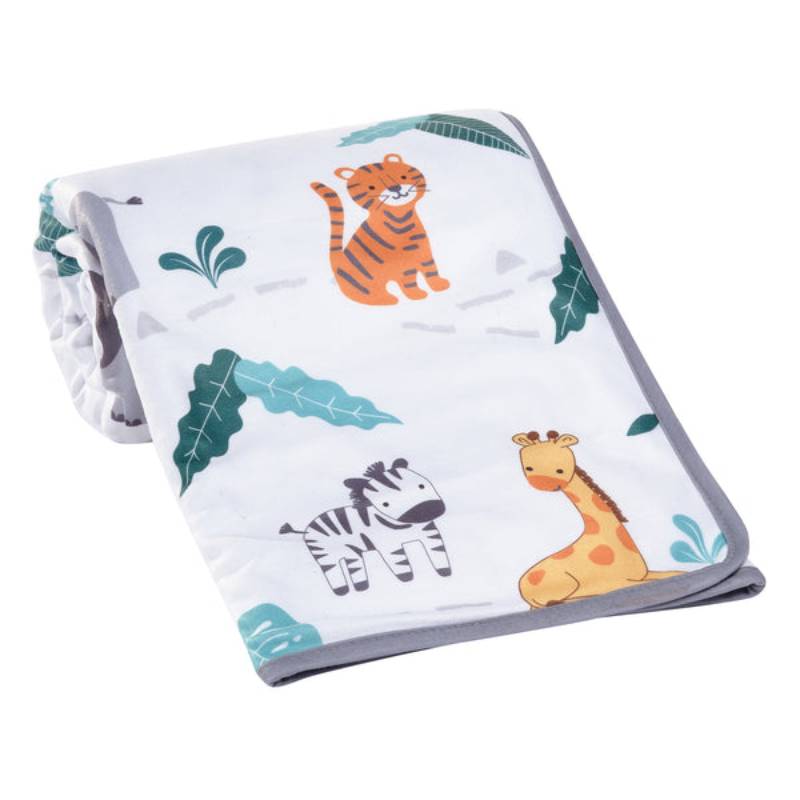 Bedtime Originals Mighty Jungle Animals Fleece Baby Blanket - Multicolor