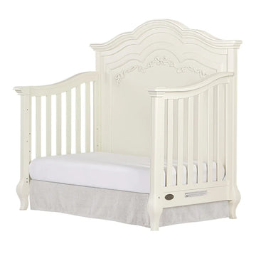 Cuna convertible 5 en 1 de madera con encaje marfil Evolur Aurora
