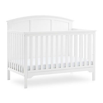 Delta Children Sweet Beginnings Sage Curve Top White 6-in-1 Convertible Wooden Crib