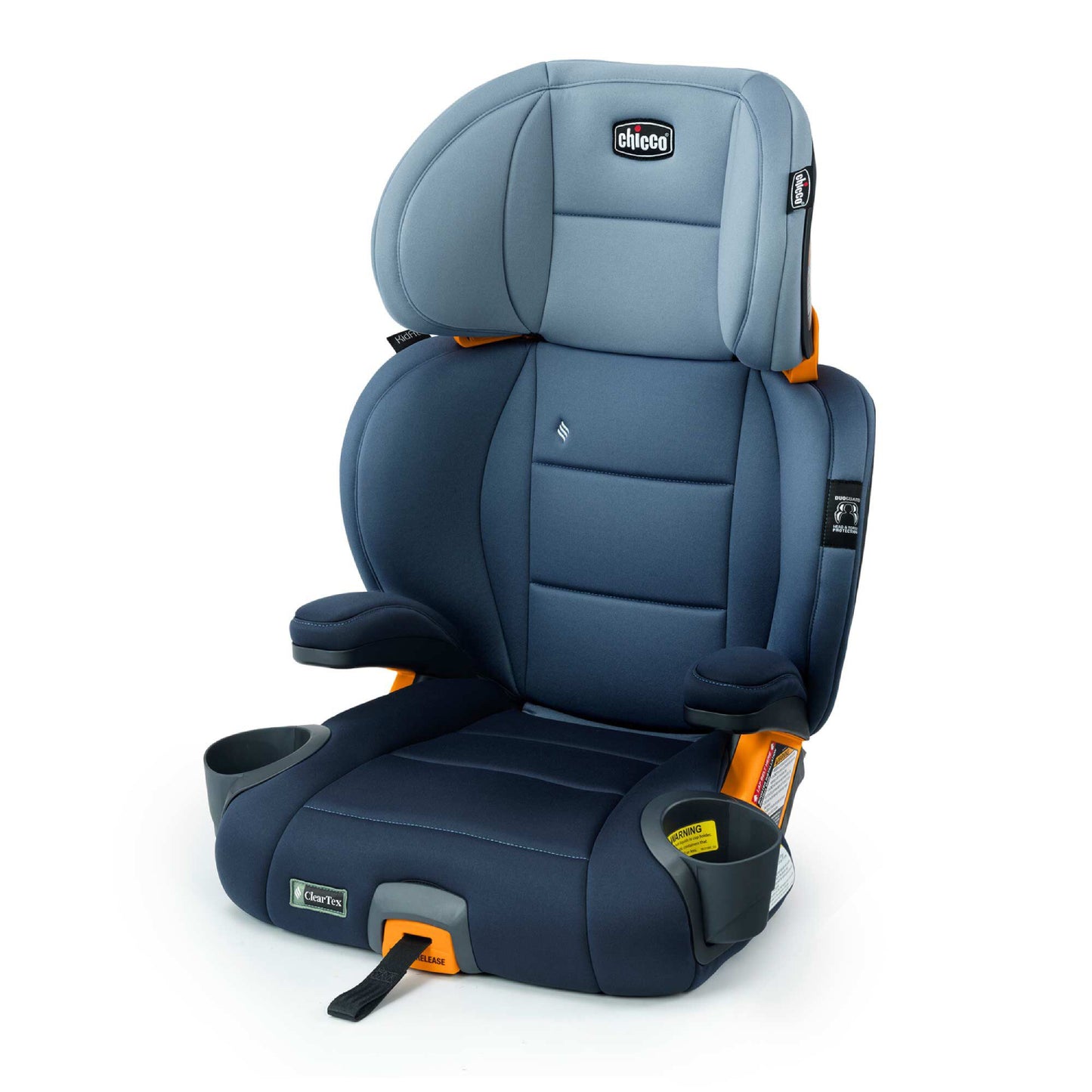 Asiento elevador para automóvil Chicco KidFit ClearTex Plus 2 en 1 con posicionamiento de cinturón - Reef