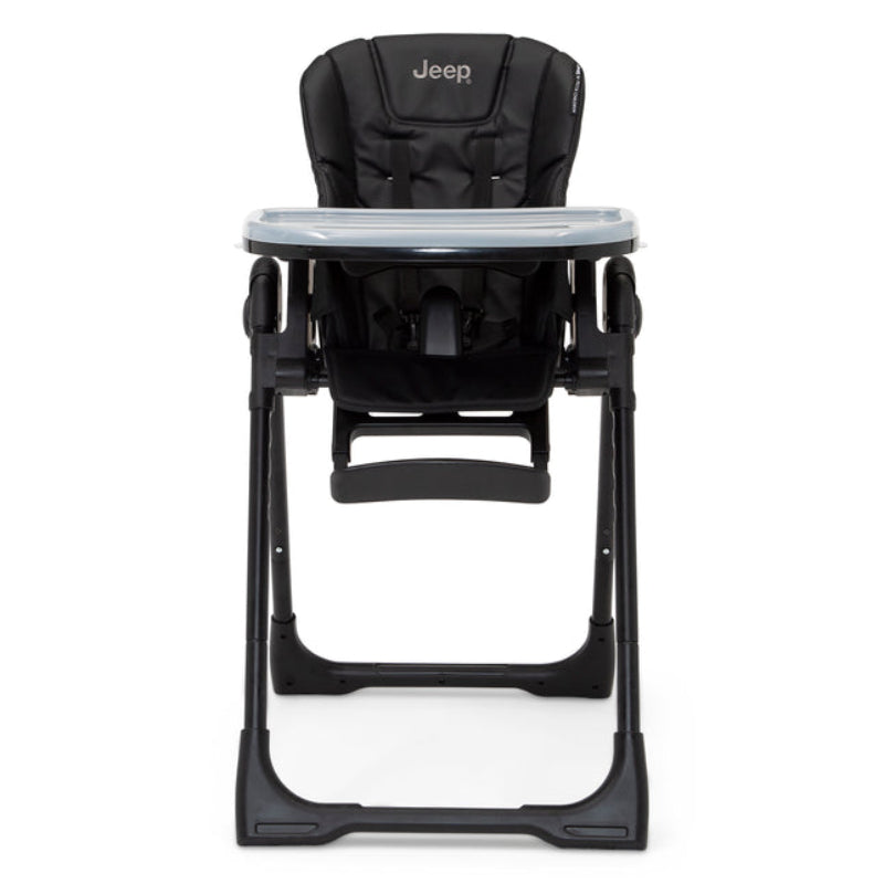 Jeep Classic Convertible 2-in-1 High Chair with Adjustable Height, Recline & Footrest- Black