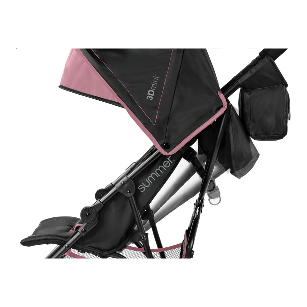 Cochecito de bebé Summer Infant 3Dmini Convenience, color rosa y negro