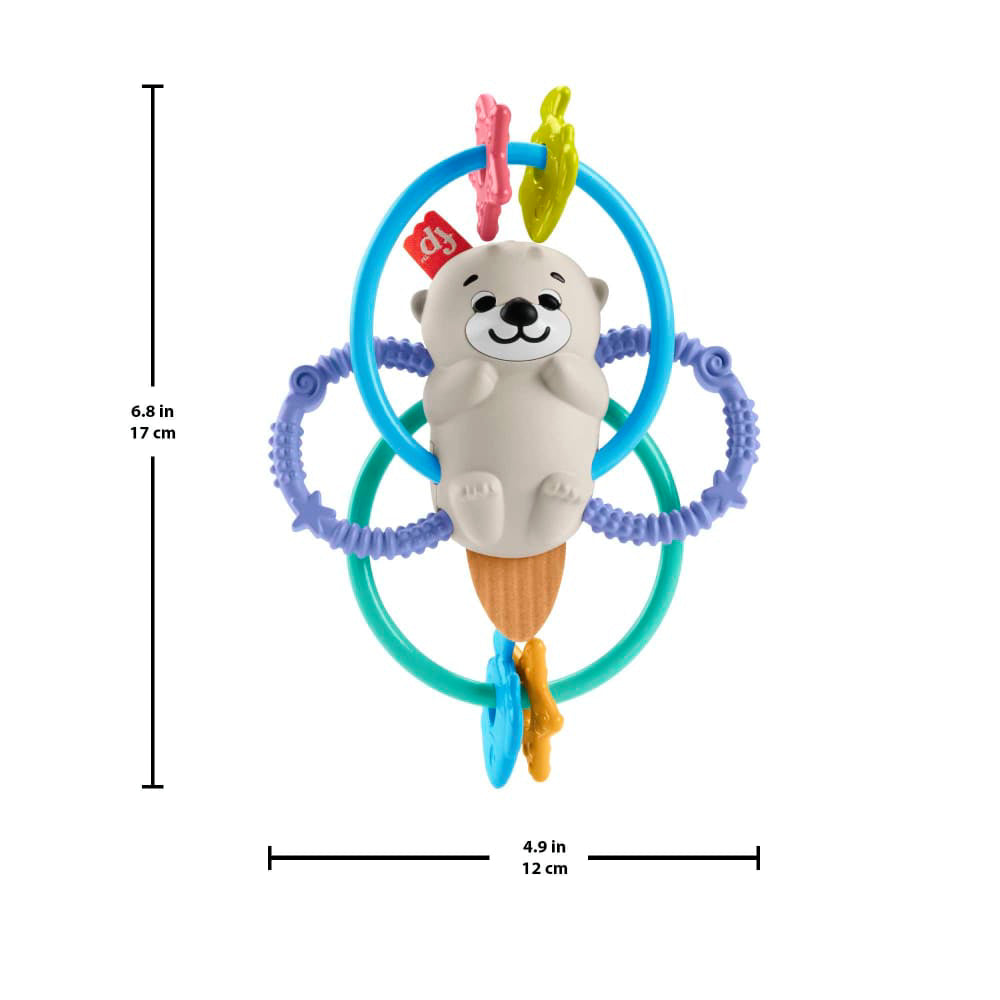 Fisher-Price Baby Rattle Twist and Teethe Otter Toy