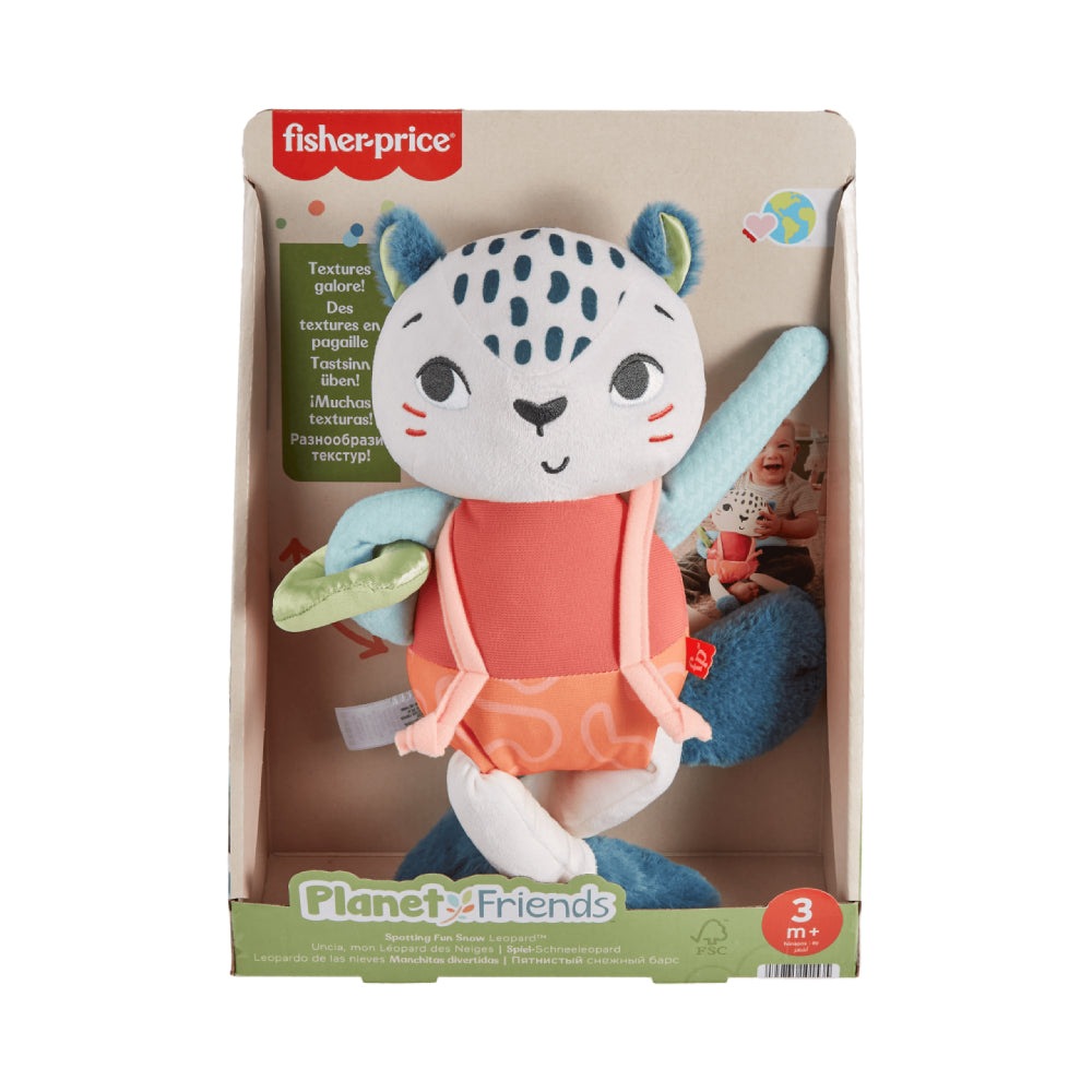 Fisher-Price Spotting Fun 13" Snow Leopard Plush Toy - Multicolor