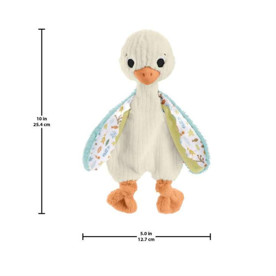 Fisher-Price Snuggle Up Goose 10" Baby Plush Toy with Jingles - Multicolor