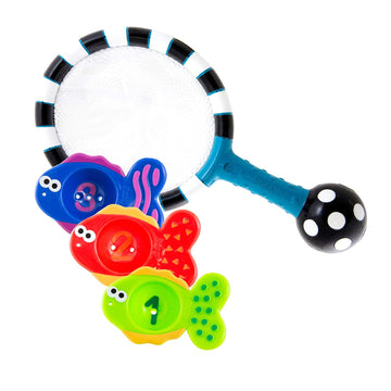 Sassy Catch 'N Count Net with 3 Colorful Fish (4-Piece)