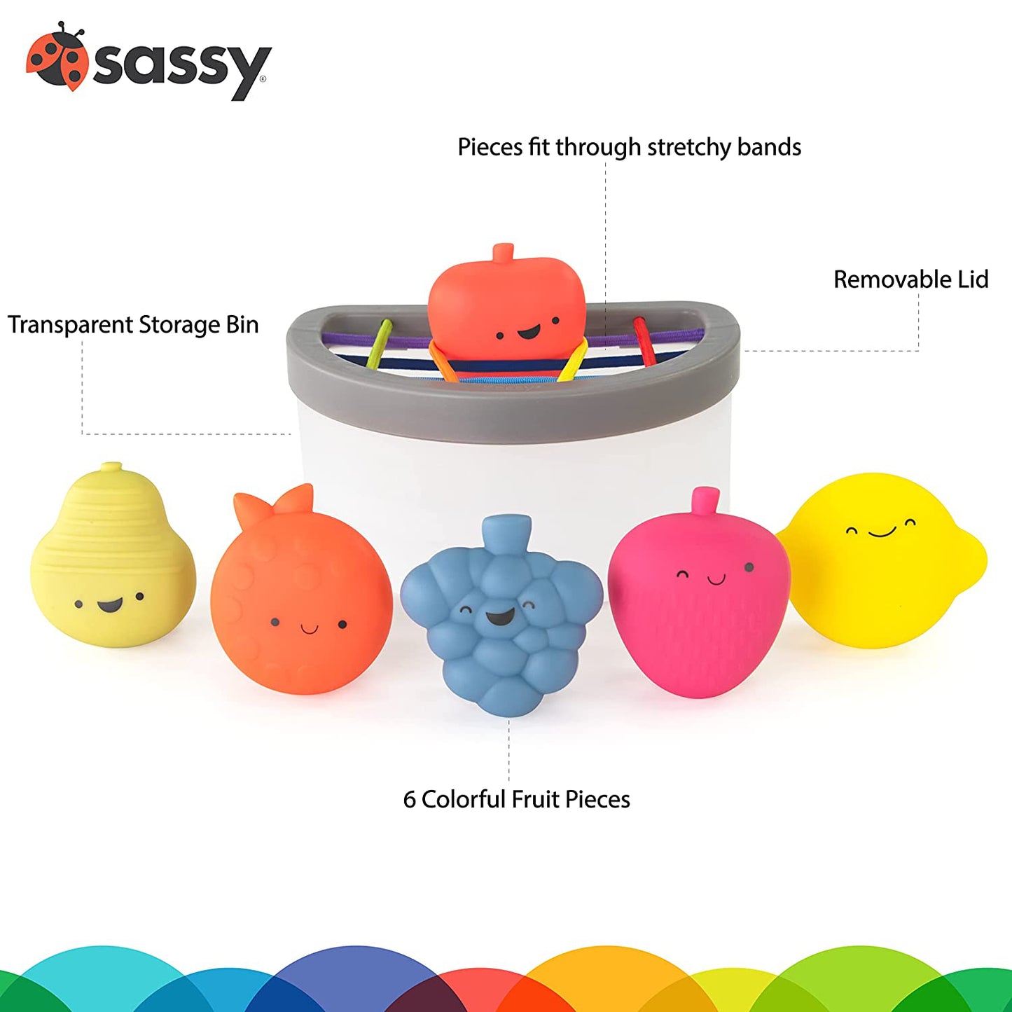 Sassy Fruit Fill N' Spill Textural Fruits (6-Piece)
