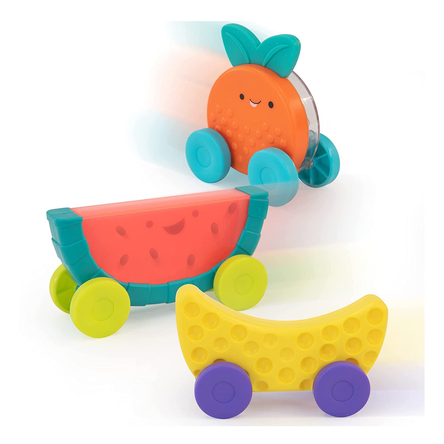 Sassy Stacking Fruit Action Cars (3-Pieces)