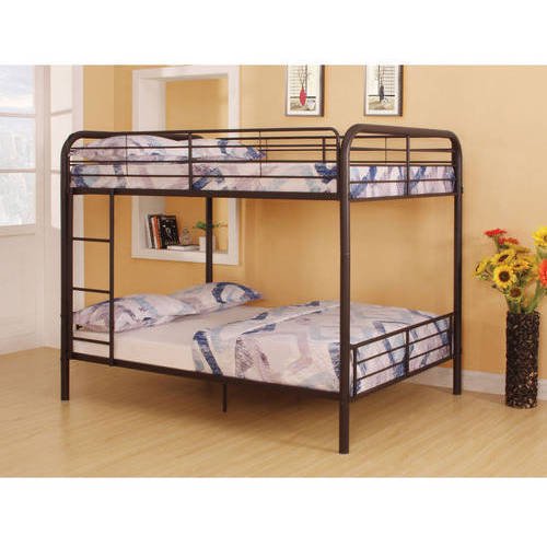 Jose Metal Full Bunk Bed in Dark Brown by Acme Furniture