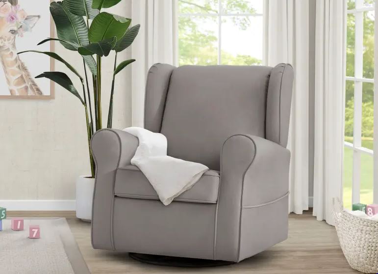 Reston Nursery Glider Swivel Rocker Chair - Grey