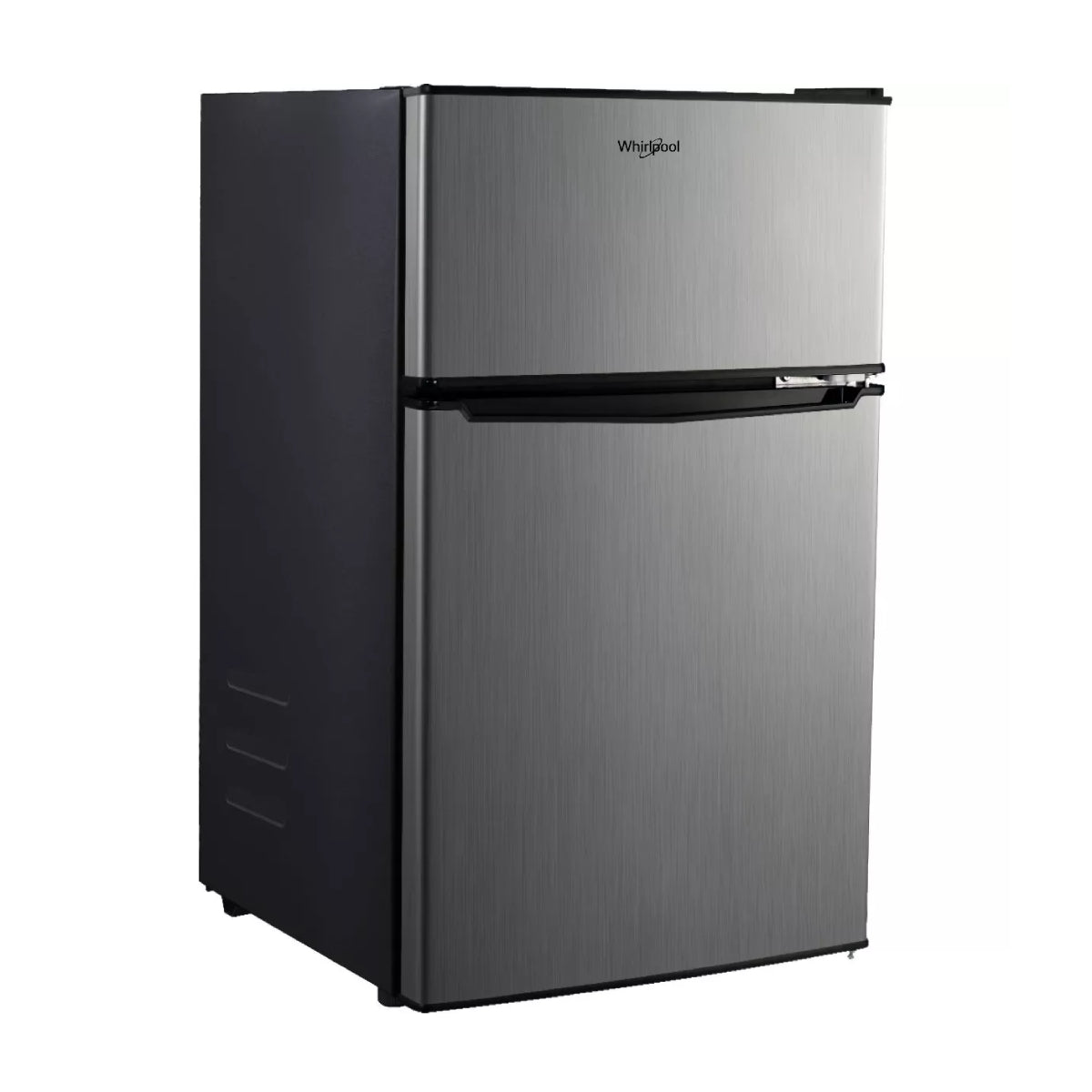 Mini refrigerador Whirlpool WHR31TS1E de 3,1 pies cúbicos con congelador de doble puerta - Acero inoxidable