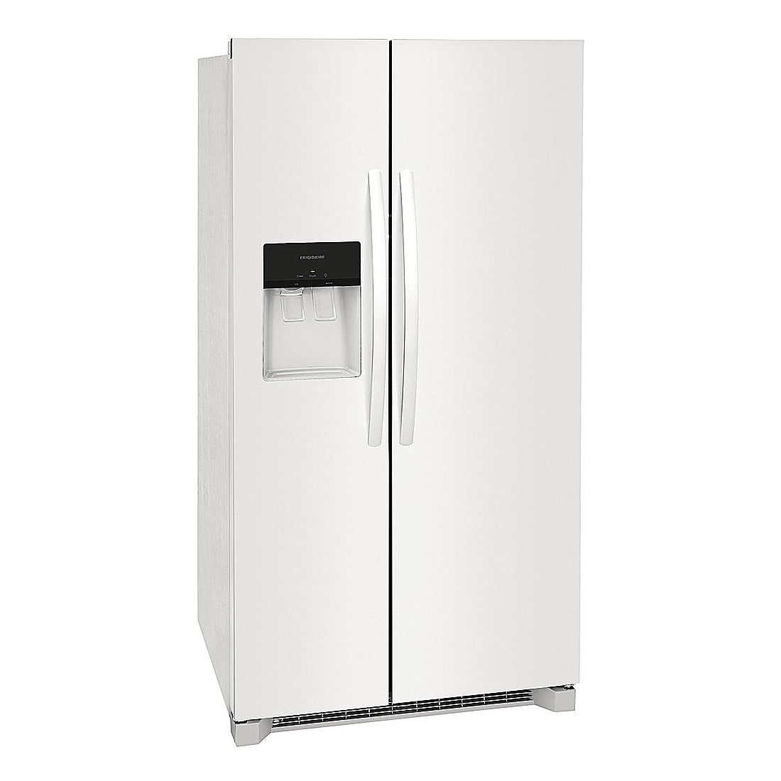 Refrigerador de dos puertas verticales Frigidaire FRSS2623AW de 25,6 pies cúbicos con dispensador, color blanco 