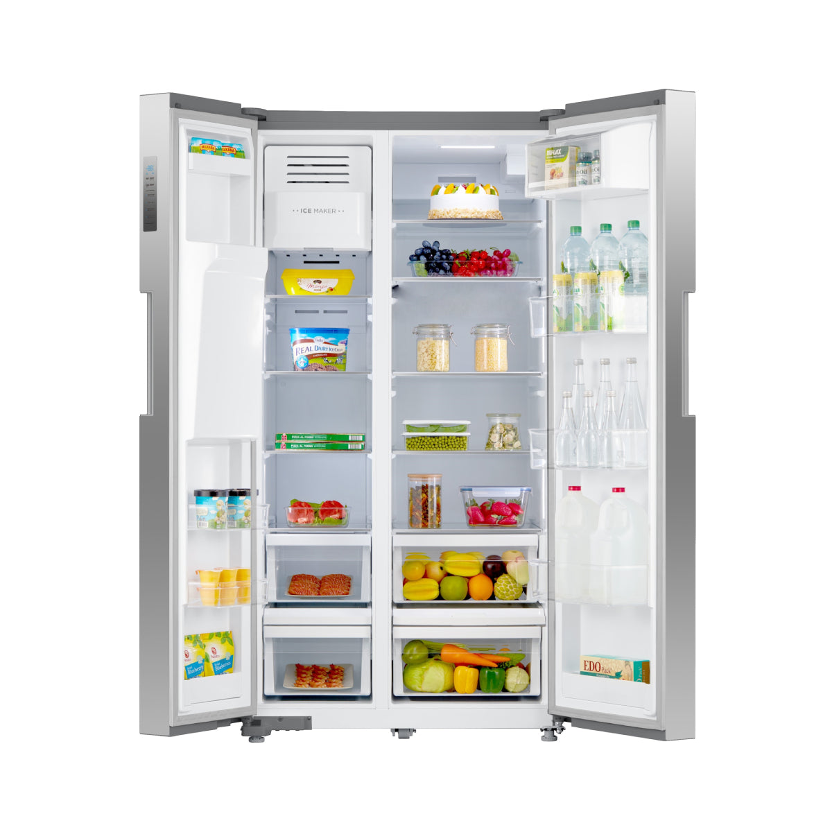 Toscana SBS263SS24SS 26.3 cu.ft Side-by-Side Refrigerator with Dispenser - Stainless Steel