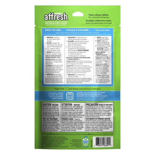 Affresh W10135699 Washer Cleaner - 3 Tablets